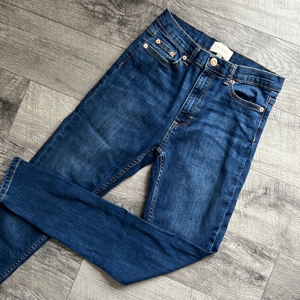 French connection skinny blue high rise blue jeans Sz 6